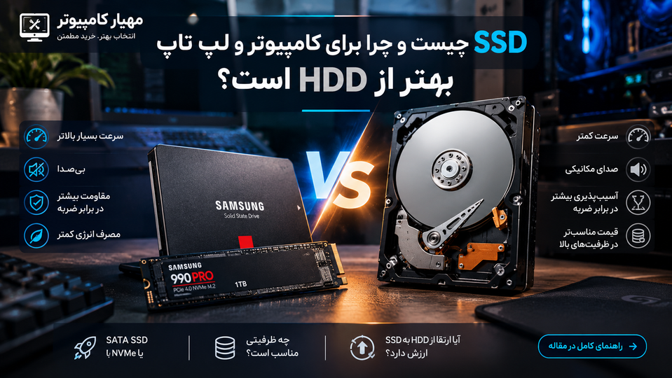 SSD چیست و چرا برای کامپیوتر و لپتاپ بهتر از HDD است؟