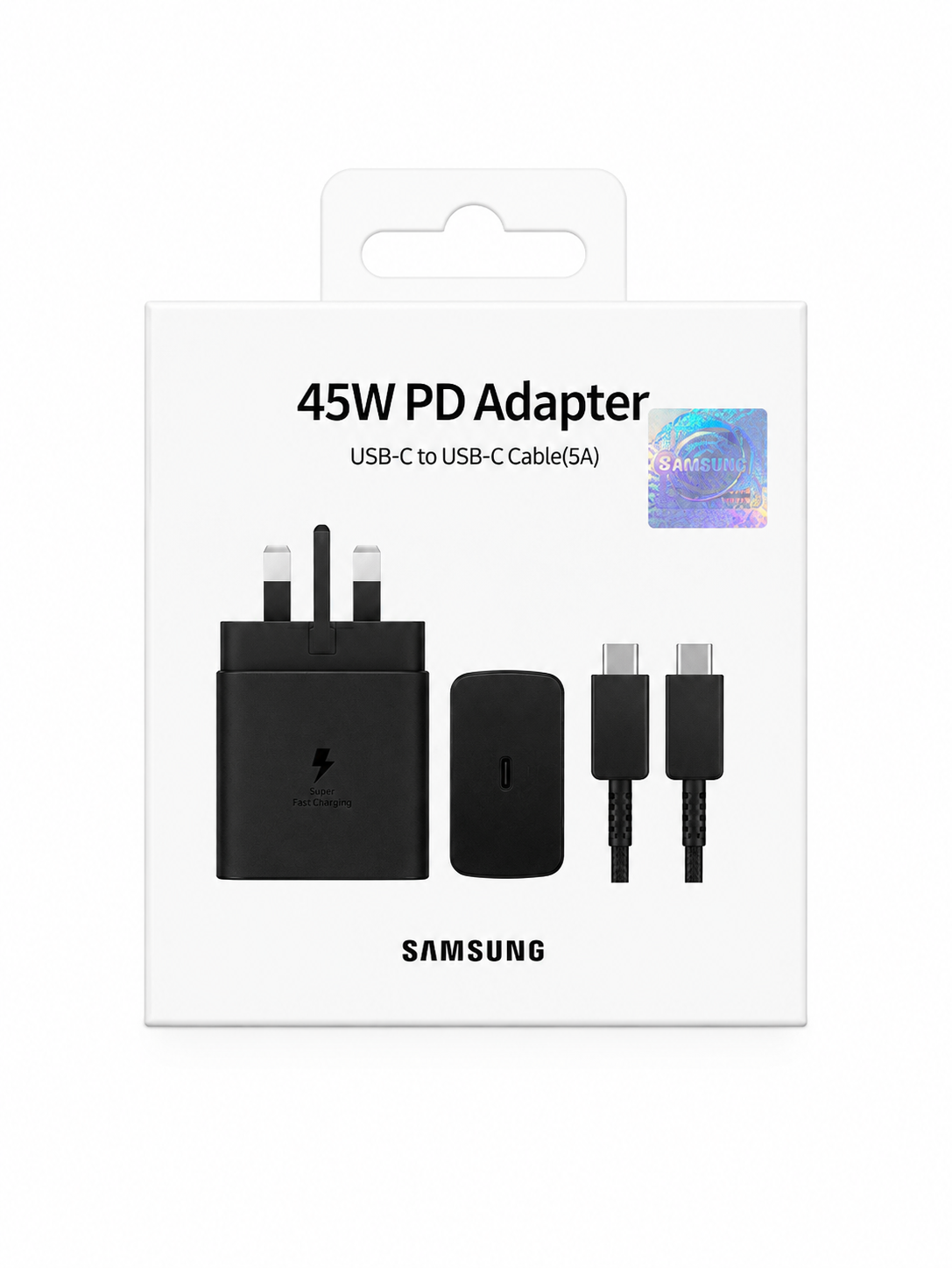 شارژر دیواری سامسونگ 45 وات PD با کابل USB-C — Samsung 45W PD Fast Charger + USB-C Cable