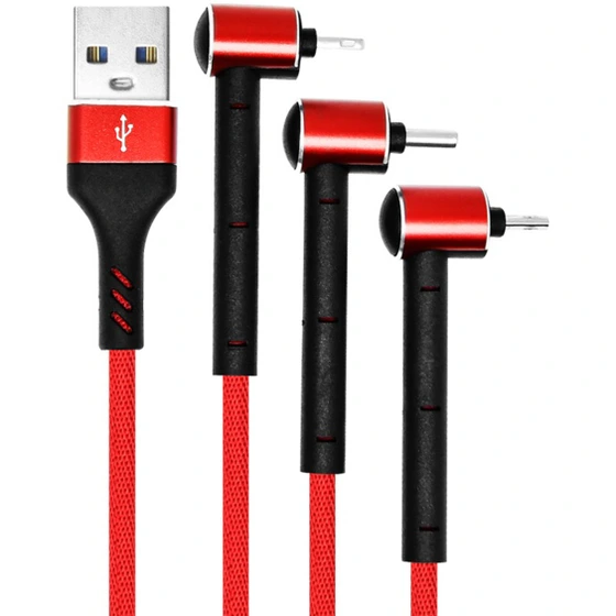 کابل تبدیل USB به MicroUSB Lightning USB-C تسکو مدل TC A100 طول 1.2 متر
