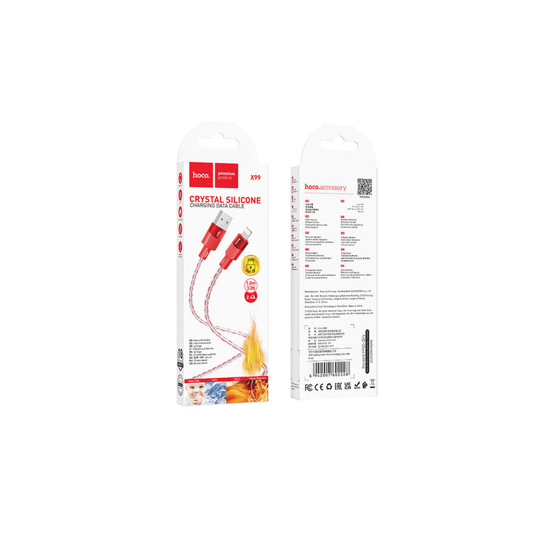 کابل تبدیل USB به لایتنینگ هوکو مدل X99 طول 1 متر