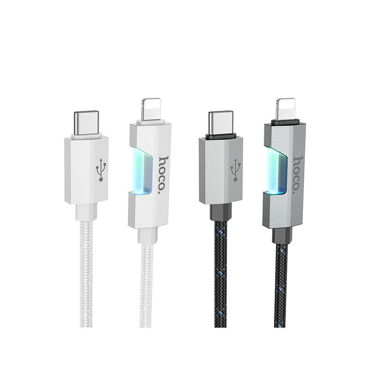 کابل تبدیل USB-C به لایتنینگ هوکو مدل U123 27W طول 1.2 متر