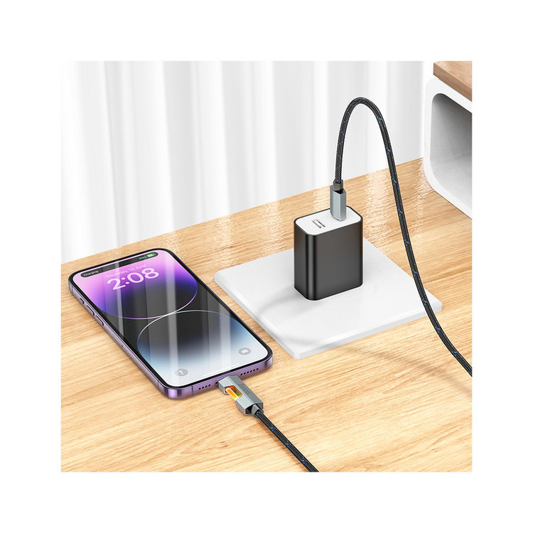 کابل تبدیل USB-C به لایتنینگ هوکو مدل U123 27W طول 1.2 متر